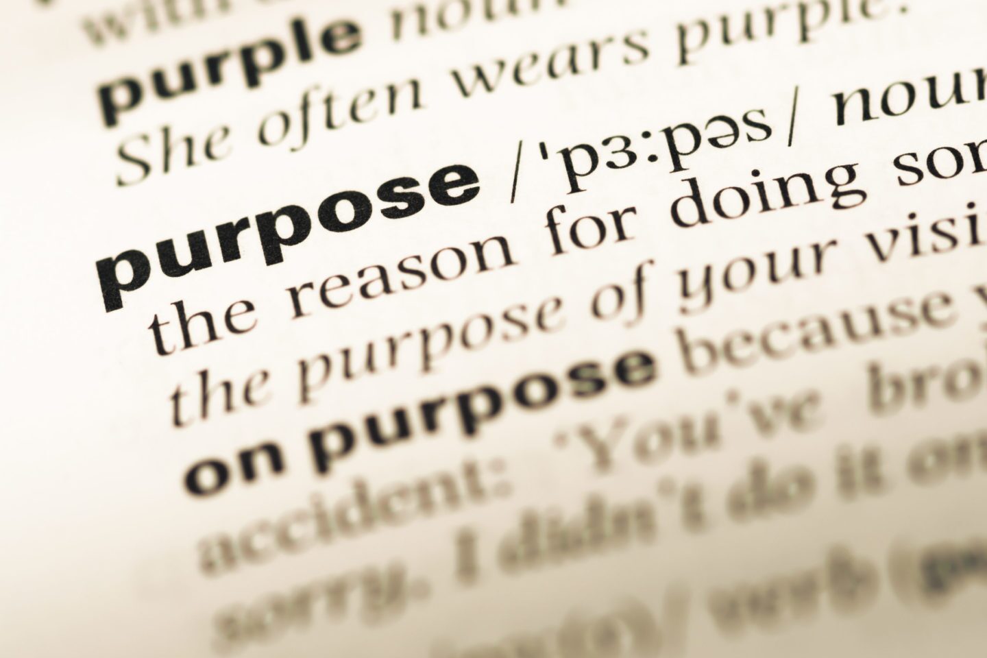 Purpose Driven Blog Image: Definition of Purpose