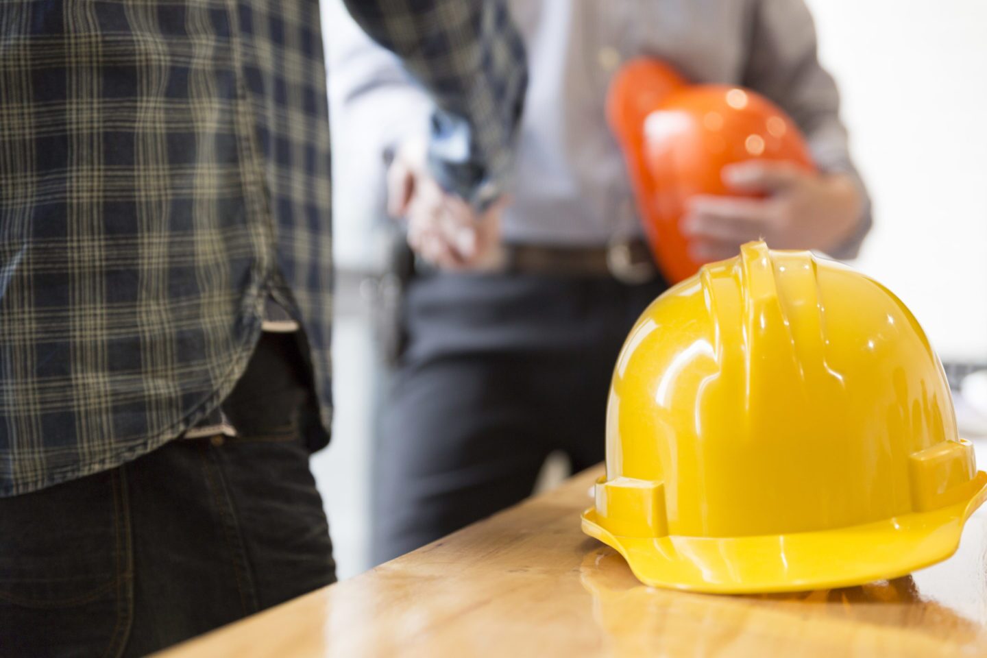 Construction Financing 2 Construction Workers Shaking Hands