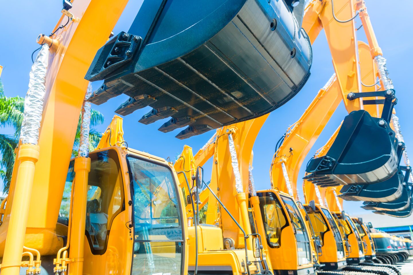 line of construction machinery of building or mining company